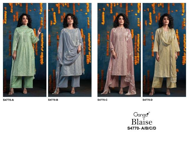 Ganga blaise 4770 cotton dress materials wholesale online india